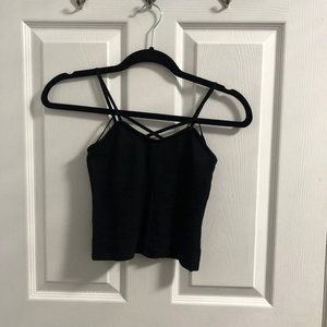 BLACK CRISSCROSS TANK